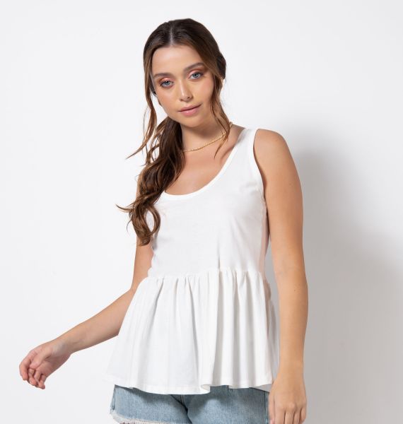 Regata Peplum Em Meia Malha