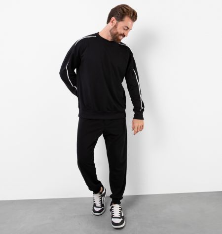 Calça Básica De Moletinho Com Punho 