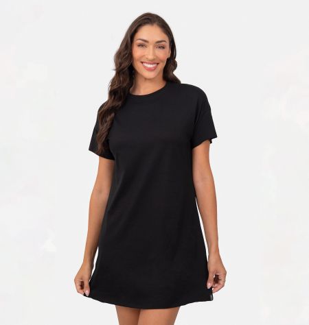 Vestido Curto Em Meia Malha Lisa