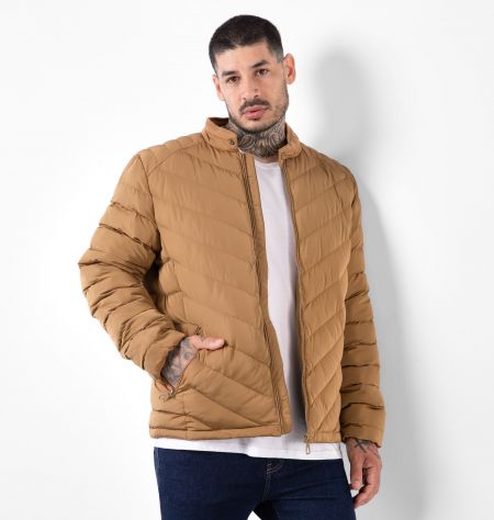Jaqueta Puffer Com Elástico Nos Punhos